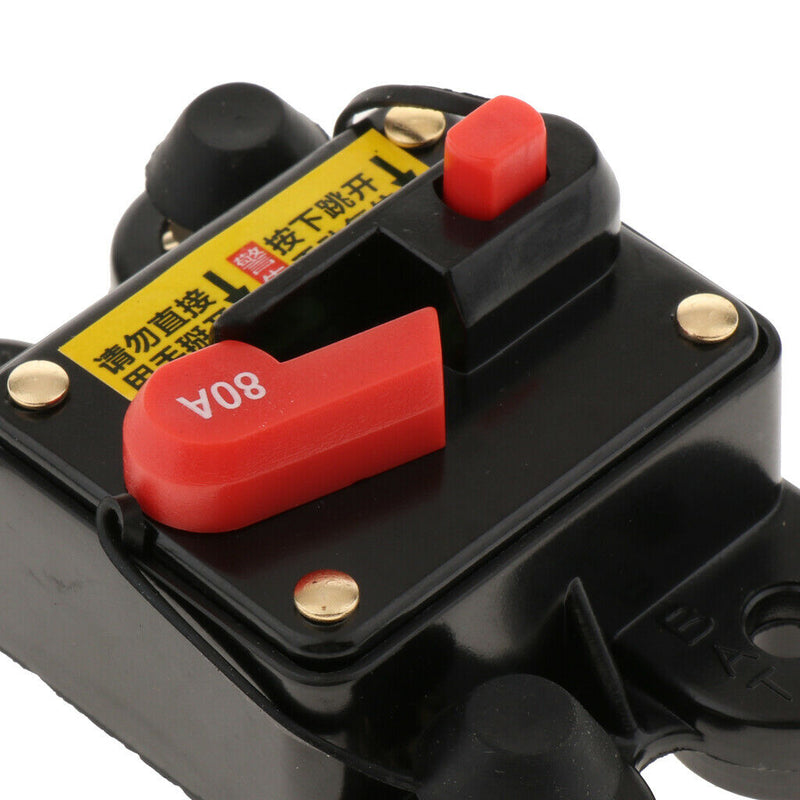 Car Audio 80Amp Resettable Fuse Circuit Breaker Car Protect for Audio System