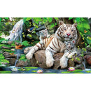 5D DIY Full Drill Diamond Painting Tigers Family Cross Stitch Embroidery