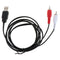 Dual RCA Male to USB Male A Composite Adapter Audio Video Data Extension CabME