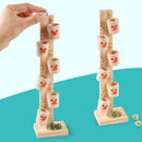 Baby Clown Pattern Wooden Blocks Tree Marble Ball Run Track Game Kids Toys