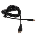 HDMI to Micro HDMI Cable Lead Cord 1080p Spring Coiled Extension Cable Black