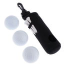Golf Ball Carrying Bag Pouch 3 Ball&3 Tees Holder Clip For Golf Training
