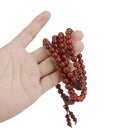 8mm Tibetan 108 Sandalwood Buddhist Prayer Beads Mala Cuff Bracelet Necklace
