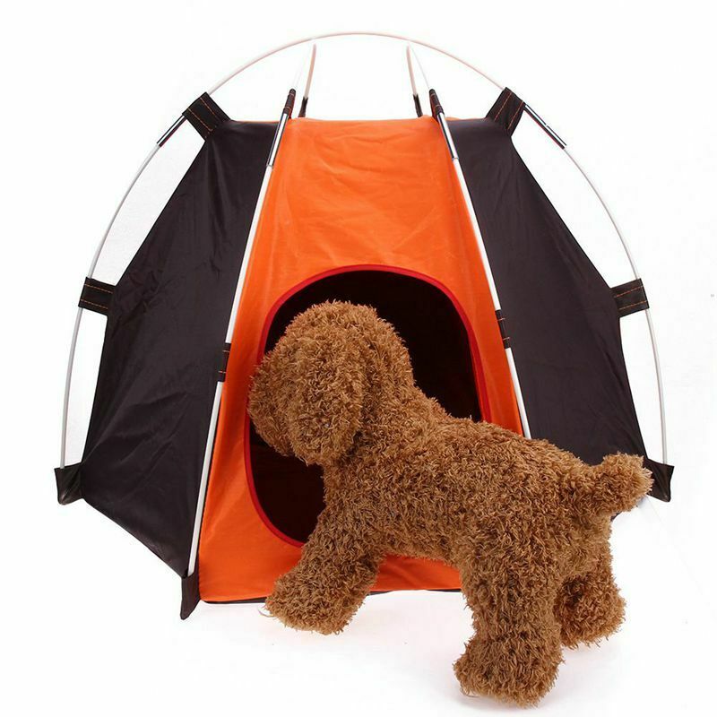 Portable Folding Camping Pet tent Dog House Cage Dog Cat Tent Easy Operatio G9I1