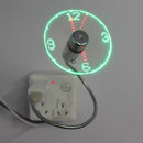 Flexible Gooseneck Portable Mini USB Fan Desktop LED Clock Fan USB Cooling Fan