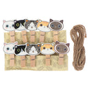 10 pcs/ lot Cute Cartoon Cat Cute Wooden Paper Clips / Small Craft Photo Peg OZ