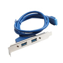 USB3.0 Back Panel Expansion Bracket To 20-Pin Header Motherboard Cable