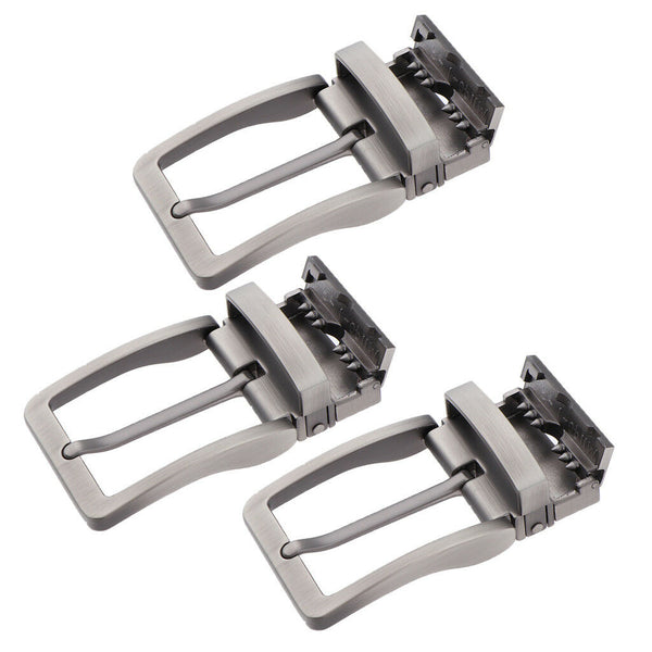 3x Reversible Single Prong Rectangle Belt Buckle Metal Buckle Replacements