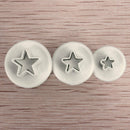 3Pcs Star Shape Sugarcraft Decorating Plunger Paste Cookie Cake Cutter M FPU