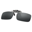 2pcs Polarized Lens Clip-On Flip Up Sunglasses UV400 Driving Myopia Glasses