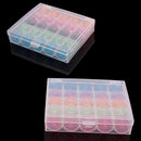 Practical Plastic Box With 25 Empty Bobbins For Sewing Machine Bobbin Case MO