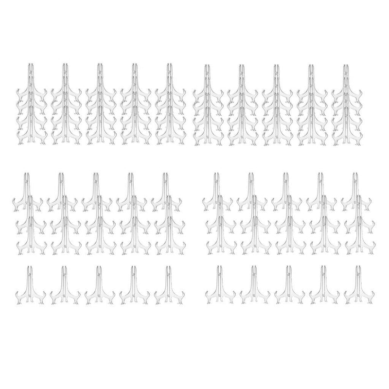 80xClear Plastic Easels Or Decorative Stand/Plate  Display Pictures 3"