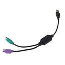 USB Male to ps/2 ps2 female converter cable cord keyboard mouse adapter NTME