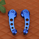 2pcs Aluminum Alloy Car Window Handle Winder Riser Replacement(Blue)