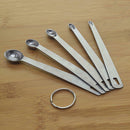 5pcs/Set Stainless Steel Measuring Cup Coffee Tea Measuring Spoons Scoop  uwrr