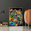 5D DIY Full Round Drill Diamond Painting Colorful Tiger Cross Stitch Craft