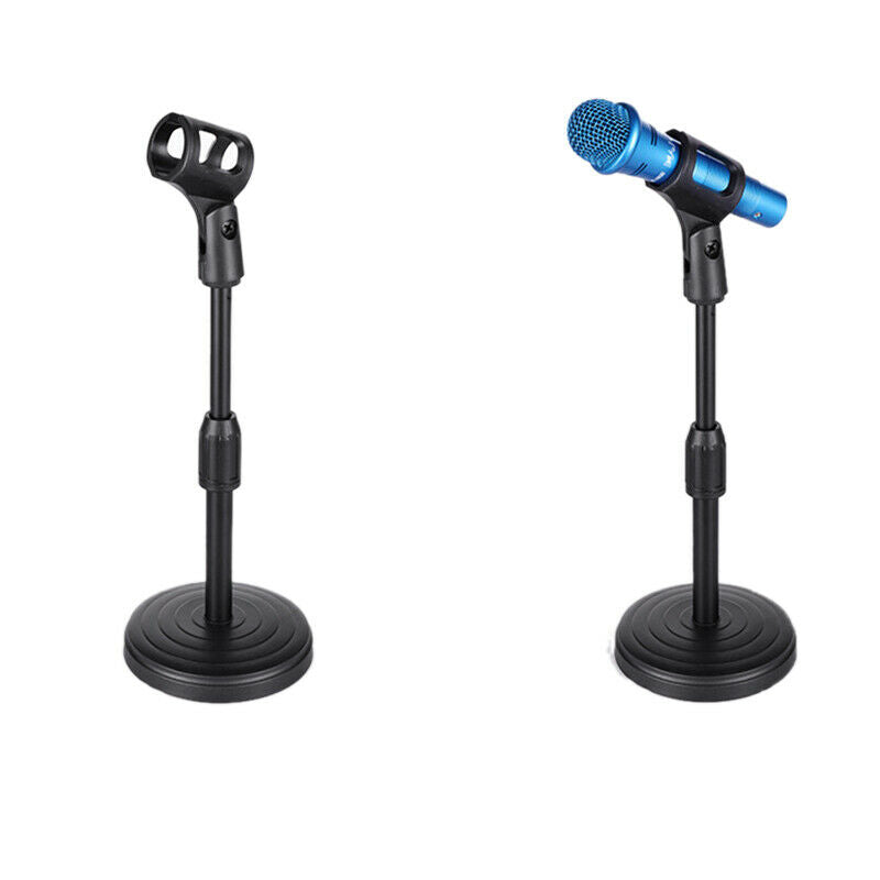 Desktop Microphone Stand Adjustable Height Disc Microphone Stand Portable