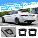 2x Carbon Fiber Roof Microphone Frame Trim Cover for Alfa Romeo Giulia 2017-2019