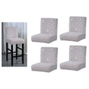 4pcs Spandex Low-back Dining Chair Covers Bar Pub Counter Stool Slipcovers