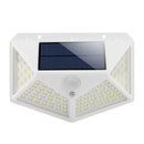 1pc 100LED Four-sided Solar Motion Sensor Wall Light Waterproof Garden Lamp A