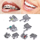 20 X Dental Metal Brackets Brace Orthodontic Standard MBT 345 New 022 hooks N8O4