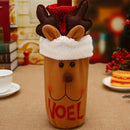 1 pcs Cartoon Elk Wine Bottle Cover Bag Christmas Dinner Xmas Table Decor C