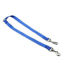 Blue Nylon Double Dual Two Pets Dogs Leash 1 Lead 2 Way Coupler Walk Neckla