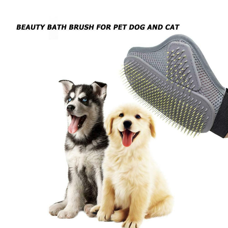 Pet Dog Cat Palm Shape Grooming Bath Brush Comb Massage Hair Rubber Glove