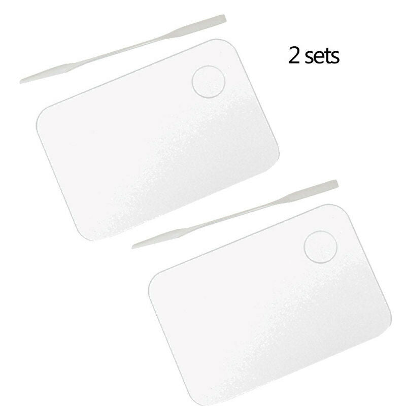 4pcs Cosmetic Makeup Nail Eye Shadow Mixing Palette With Stainless Spatula Tool