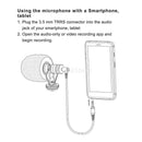 On-Camera External Microphone Mic with Windscreen for Smartphones DSLR