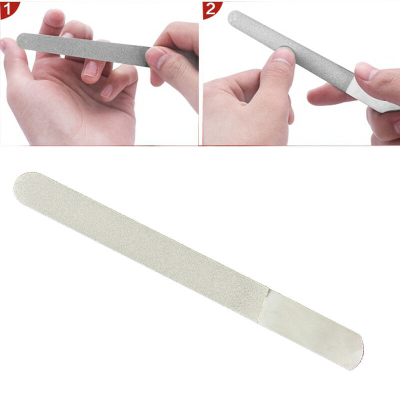 20.2*1.9cm Metal Stainless Steel Nail File Double Sided Manicure Pedicure