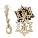 10pcs/bag DIY Wooden Clip Christmas Tree Pendant Handmade Pendant Gifts (C) A
