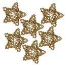 6Pcs Natural Star Wicker Rattan Balls - Decorative Orbs Crafts DIY Wedding