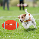 Pet Soft Latex Squeak Sound Molar Ball Dog Interactive Chew Toys (Rugby)
