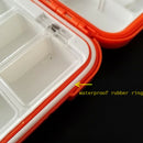 Pocket Waterproof Fishing Tackle Box Hook Bait Flies Case 12 compartments Insert