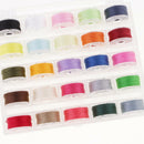 25x Bobbins and Colorful Sewing Thread with Plastic Case for Brother Singer