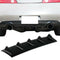 Shark Fin 5 Wing Lip Diffuser 23"x 6" Rear Bumper Chassis Black ABS Univer FT