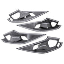 Car Accessory Inner Door Pull Doorknob Handle Bowl Cover Trim Matte Carbon
