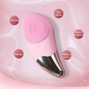 Electric Silicone Facial Cleansing Instrument Vibration Face Washer (Pink)