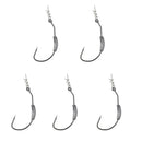 5Pcs High-carbon Weighted Swimbait Hook Fishhook Tackle with Twistlock 2g