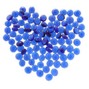 100Pcs Flat Glass Marble Pebbles Vase Fillers Decor Dark Blue