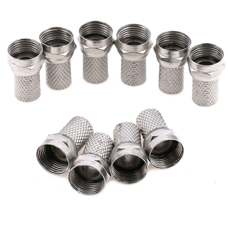10Pcs Connector Satellite TV Aerial Screw Twist for RG6 coaxial Cable  Z