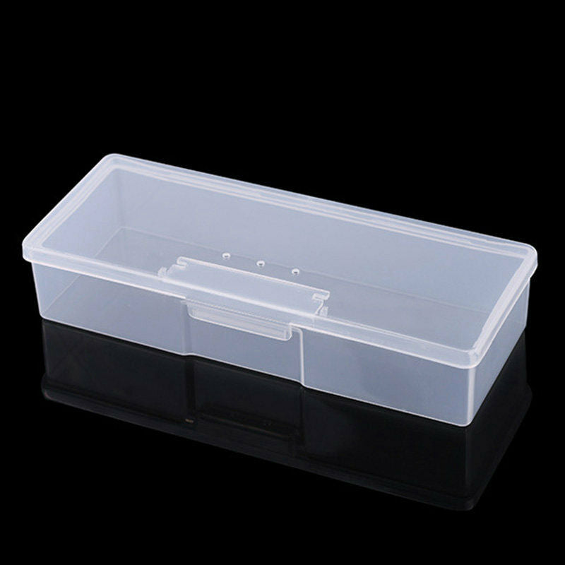 Nail Polish Holder Plastic Nail Supplies Storage Box Rectangle Nail Brushes B7Y6