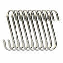 Set of 10 S Stainless Steel Suspension Hooks for Kitchen Cookware or Butche B1T6