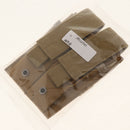 Outdoor Double Pouch Bag Flashlight Holder Sports Travel Pouch Khaki Nylon