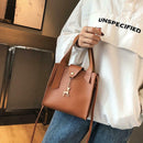 Deer Women Leather Messenger Handbags Casual Pure Mini Shoulder Bags (Brown