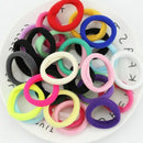 100 Pieces 4Cm Multicolor Elastic Hair Bands Hair Tie No Metal Gentle Elast V6E5