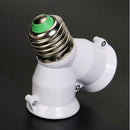 2 in 1 E27 Lamp Socket Splitter Adapter Light Bulb Base Stand Holder A