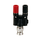 1x BNC Male Plug to Twin Banana Jack Sockets Female Coax Connector Binding Post