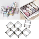 12pcs DIY Household / Kitchen Plastic Drawer Divider Drawer Storage Shelves for